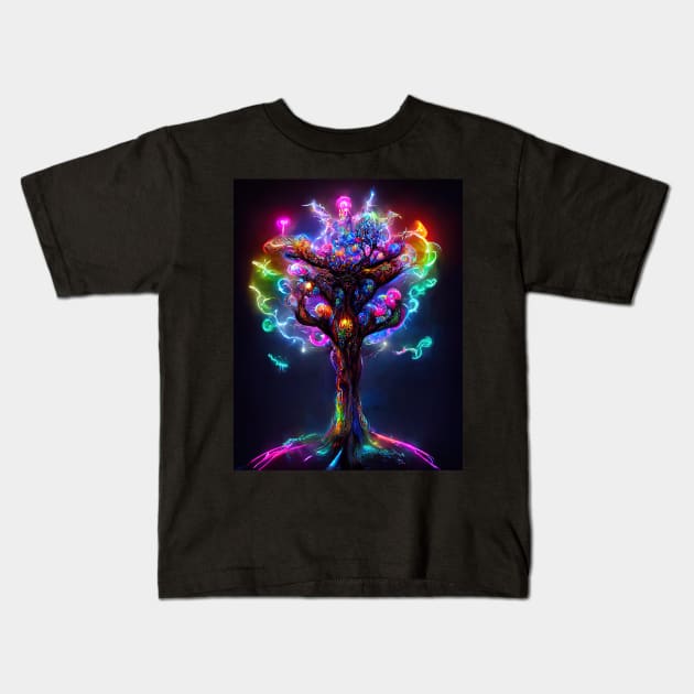 A Wishing Tree of Life and Dreams Kids T-Shirt by AlexandrAIart